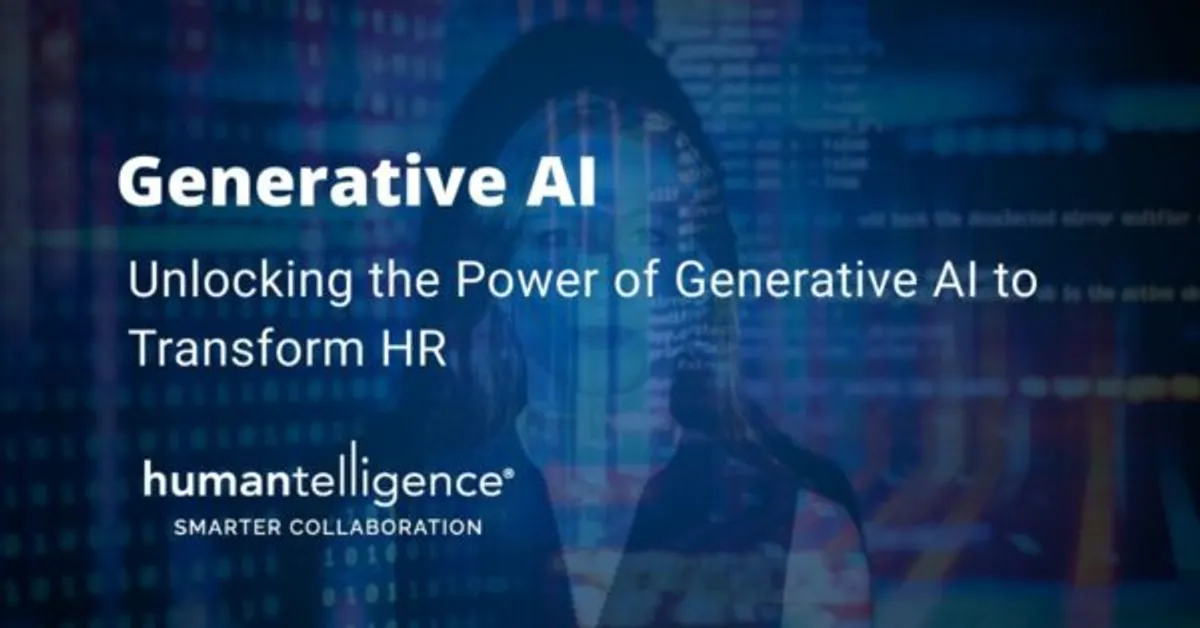 Unlocking the Power of Generative AI to Transform HR